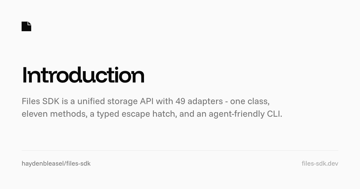 Introduction - Files SDK